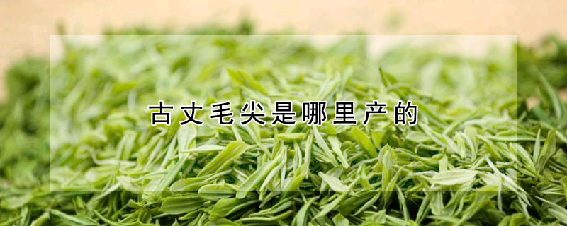 古丈毛尖是哪里產(chǎn)的