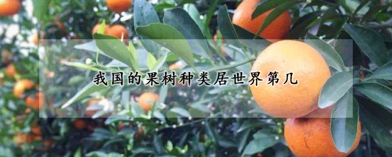 我國的果樹種類居世界第幾