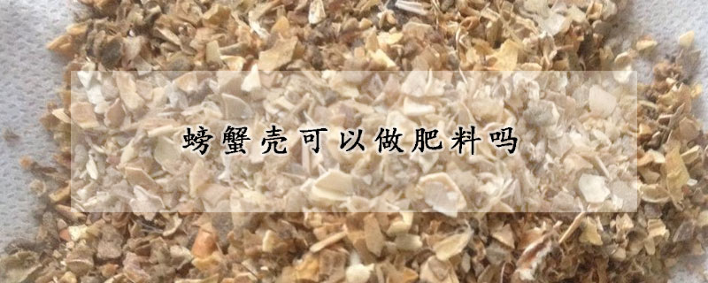 螃蟹殼可以做肥料嗎